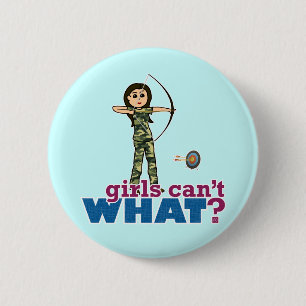 Bóton Redondo 5.08cm Camuflagem Archery Girl - Luz