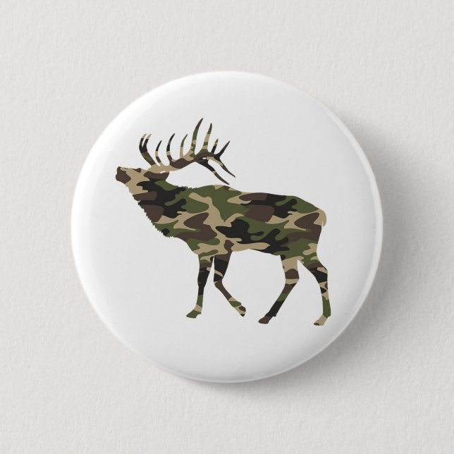 Bóton Redondo 5.08cm Camuflagem de Alce Macho     (Frente)