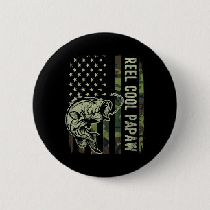 Bóton Redondo 5.08cm Camuflagem de Bandeira Americana Papaw Muito Legal