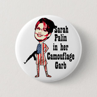 Bóton Redondo 5.08cm Camuflagem de Sarah Palin