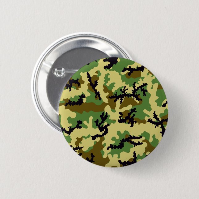Bóton Redondo 5.08cm Camuflagem florestal (Frente & Verso)