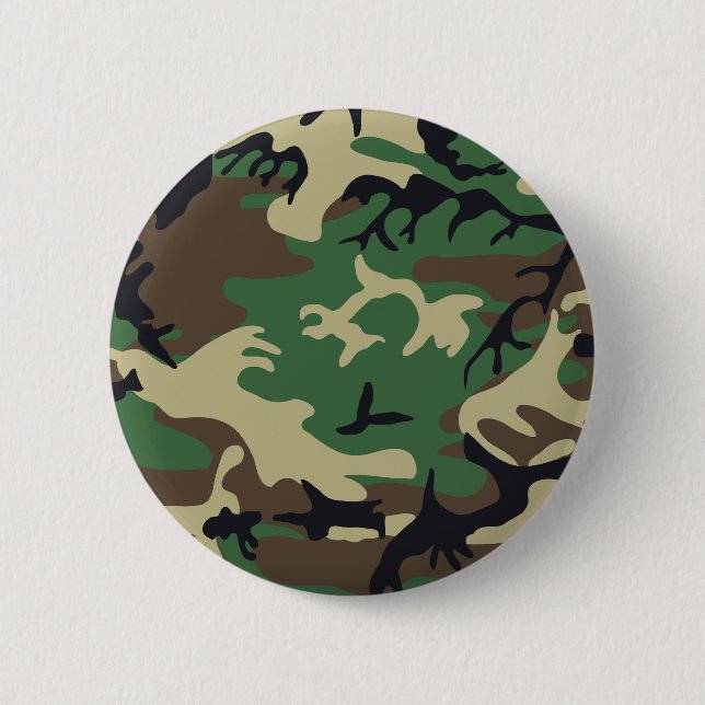 Bóton Redondo 5.08cm Camuflagem Militar (Frente)