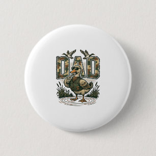 Bóton Redondo 5.08cm Camuflagem Papai Pato Desenho de Camiseta de Gravu