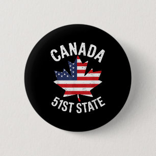 Bóton Redondo 5.08cm Canada 51rua State Usa Flag Canada 51rua State Vin