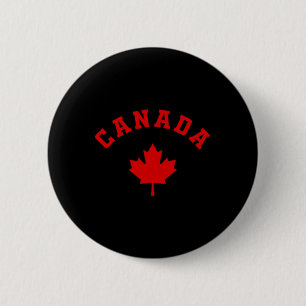 Bóton Redondo 5.08cm Canadá Bandeira Canadense Logotipo da Folha de Bor