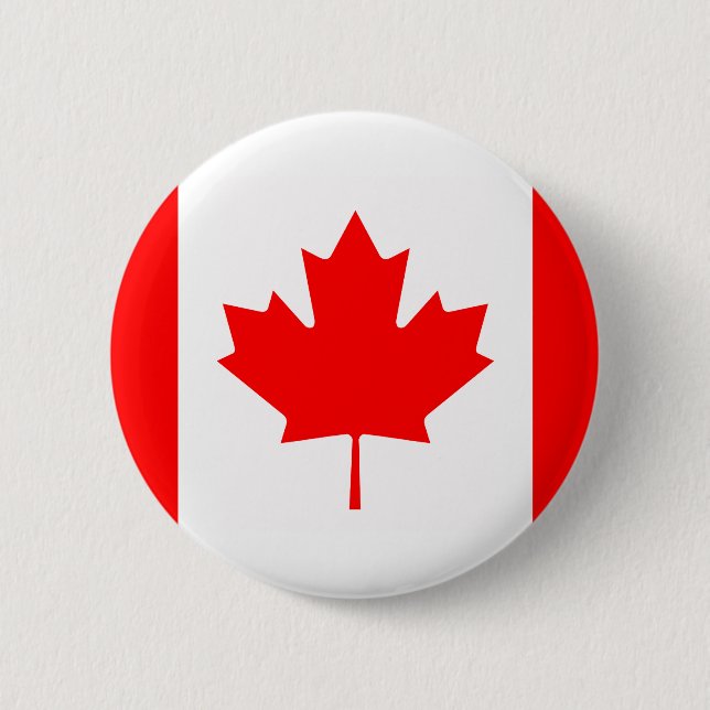 Bóton Redondo 5.08cm Canadá - Bandeira Canadiana (Frente)