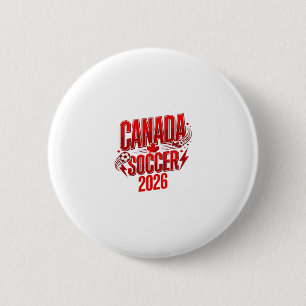 Bóton Redondo 5.08cm Canada Soccer 2026 Futebol Bold País Tipografia 