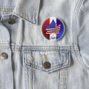 Bóton Redondo 5.08cm Canadá USA Souvenir Buttons - Personalizado