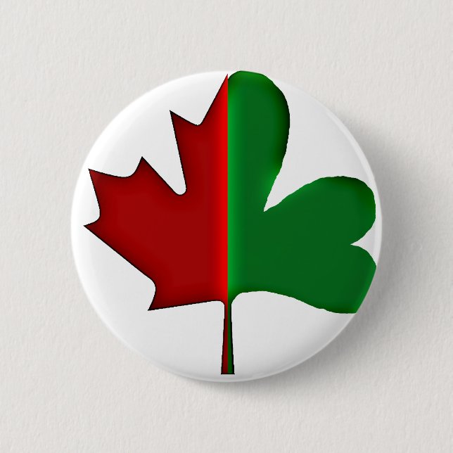 Bóton Redondo 5.08cm Canadense irlandês (Frente)
