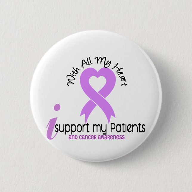 Bóton Redondo 5.08cm CANCER eu apoio meus pacientes (Frente)