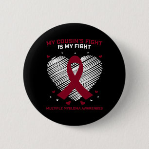 Bóton Redondo 5.08cm Cancer Sanguíneo Presente Borgonha Primo Múltiplo