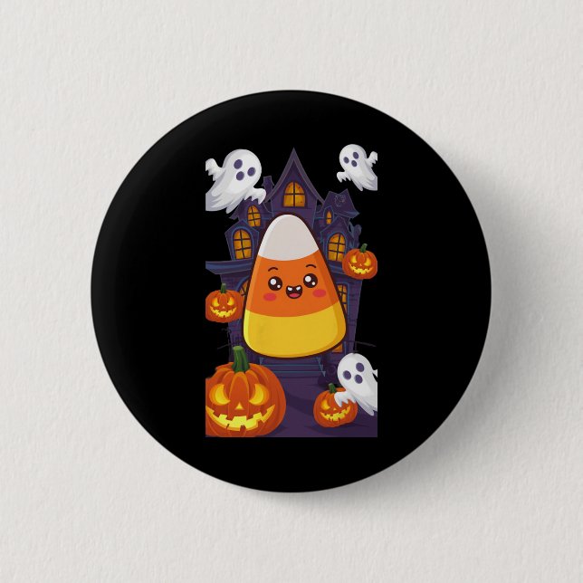 Bóton Redondo 5.08cm Candy Corn Halloween Costume (Frente)