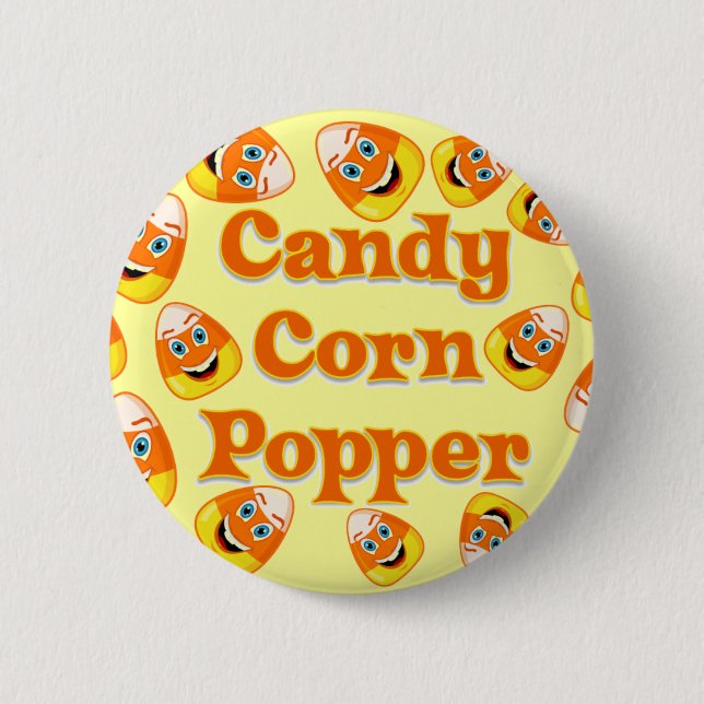Bóton Redondo 5.08cm Candy Corn Popper (Frente)