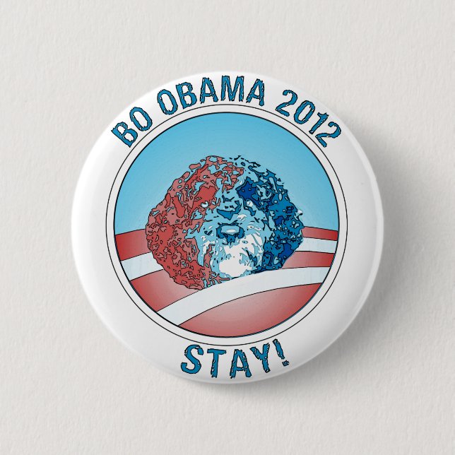 Bóton Redondo 5.08cm Cão 2012 de Pro-BO Obama (Frente)