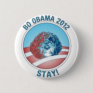 Bóton Redondo 5.08cm Cão 2012 de Pro-BO Obama
