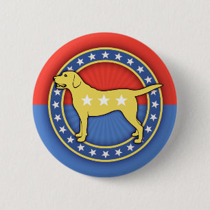 Bóton Redondo 5.08cm Cão amarelo