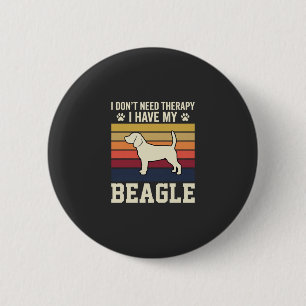 Bóton Redondo 5.08cm Cão Beagle Vintage Terapia Retro