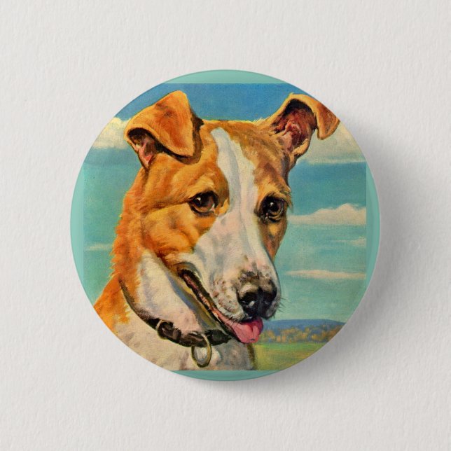 Bóton Redondo 5.08cm cão bonito (Frente)