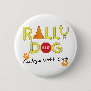 Bóton Redondo 5.08cm Cão da reunião do Corgi de Galês do casaco de l