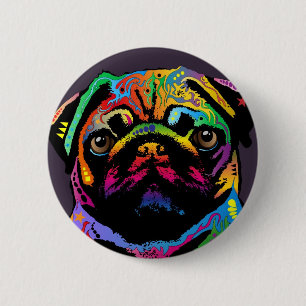 Bóton Redondo 5.08cm Cão do Pug