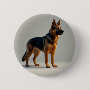 Bóton Redondo 5.08cm Cão german shepherd