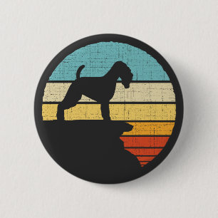 Bóton Redondo 5.08cm Cão-Vintage Retro-Vintage, Triado Molhado, Terrier