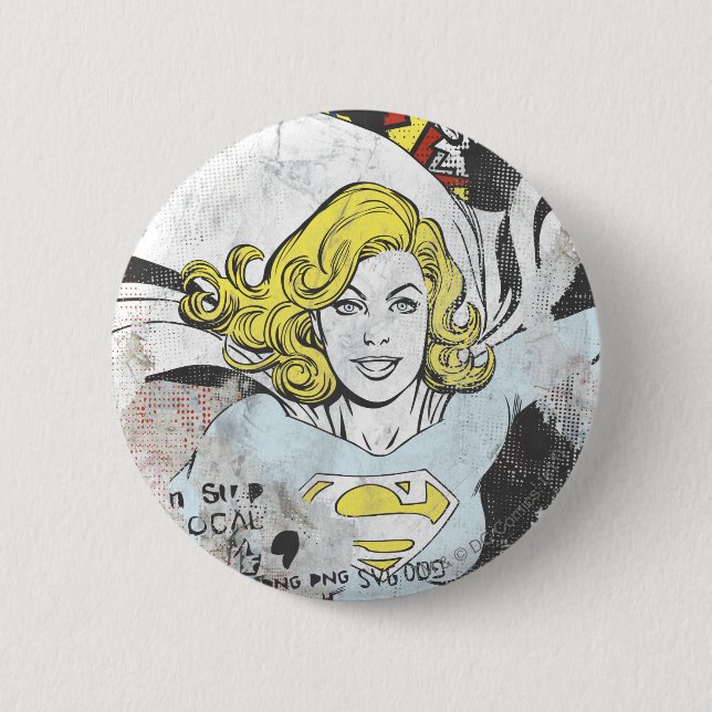Bóton Redondo 5.08cm Capas de banda desenhada 3 da Supergirl (Frente)