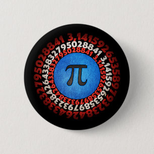 Bóton Redondo 5.08cm Capitão Pi Super-Herói Escudo Nerdy Math Pi Day