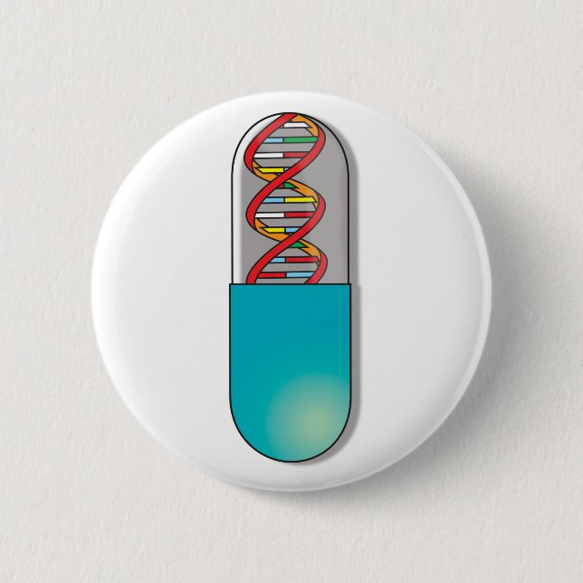 Bóton Redondo 5.08cm Cápsula de Ciência de DNA (Frente)