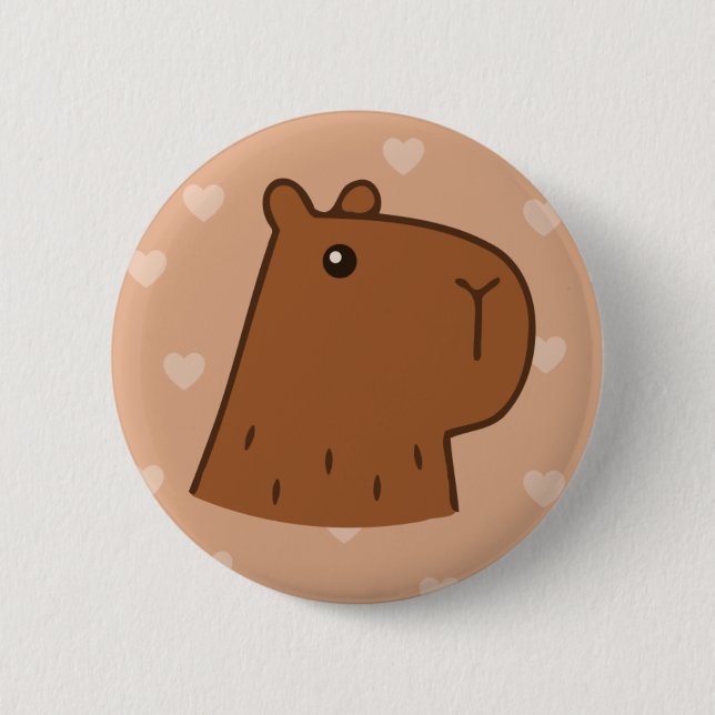 Bóton Redondo 5.08cm Capybara (Frente)