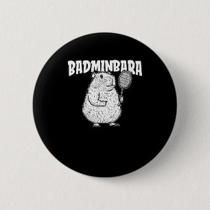 Bóton Redondo 5.08cm Capybara Badminton Shuttle - Jogadora Racket Badmi