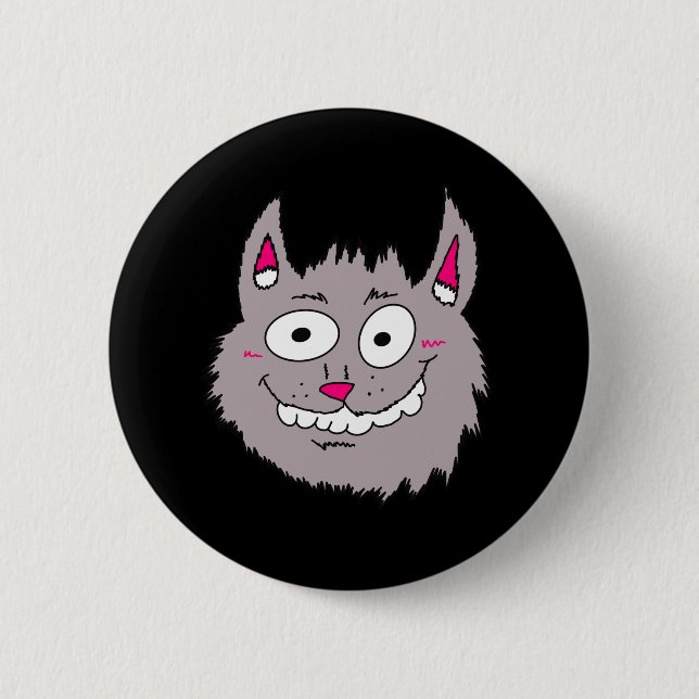 Bóton Redondo 5.08cm Cara de Gato de Desenho Bobo (Frente)