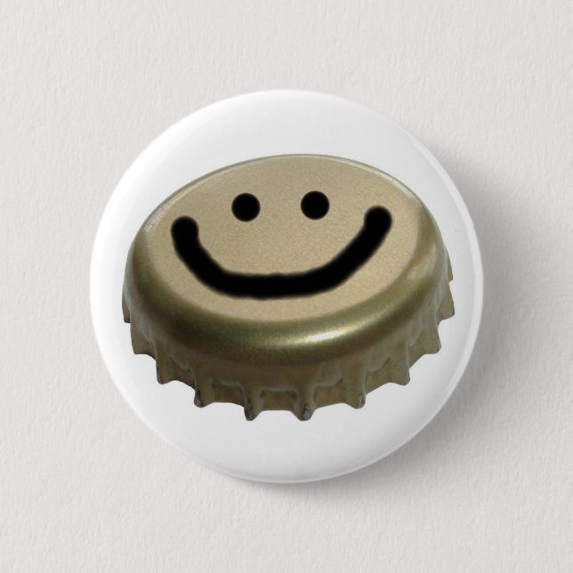 Bóton Redondo 5.08cm Cara do boné de garrafa da cerveja (Frente)