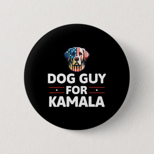 Bóton Redondo 5.08cm Cara Para Kamala Vote Blue
