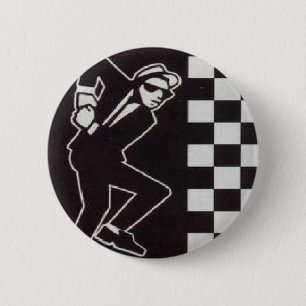 Bóton Redondo 5.08cm cara skanking do ska