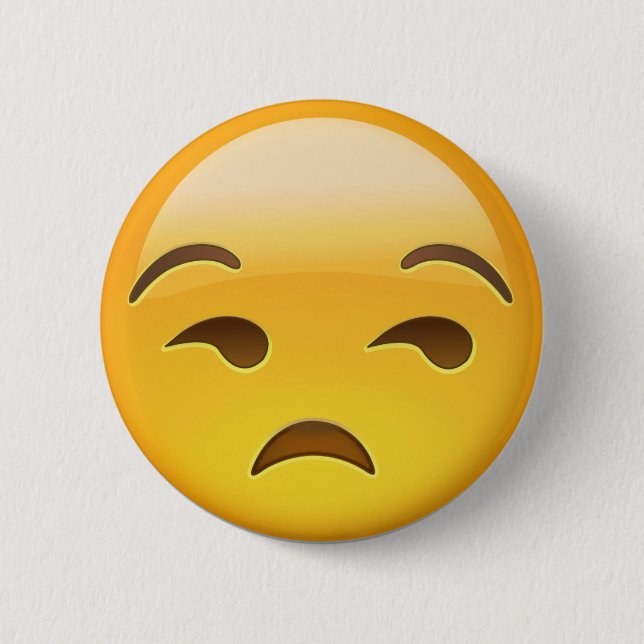 Bóton Redondo 5.08cm Cara Unamused Emoji (Frente)