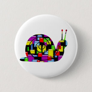 Bóton Redondo 5.08cm caracol mosaico