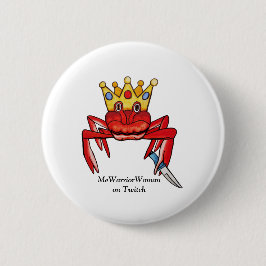 Bóton Redondo 5.08cm Caranguejo Royalty com faca, MeWarriorWoman no Twi