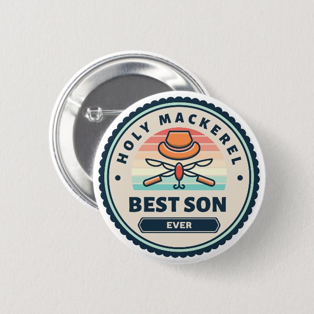 Bóton Redondo 5.08cm Carapau! Melhor Filho Nunca (Frente & Verso)