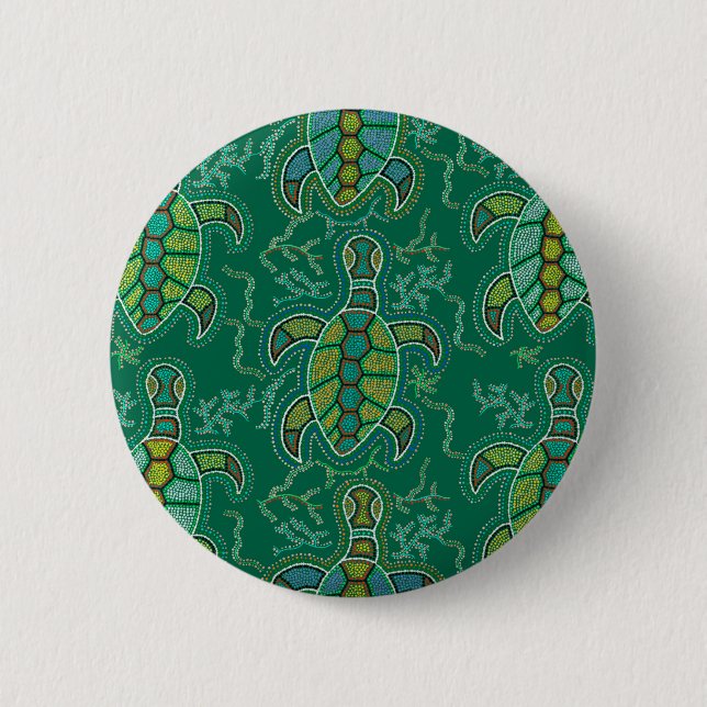 Bóton Redondo 5.08cm Caribe Tortuga (Frente)