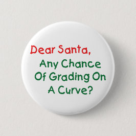 Bóton Redondo 5.08cm Caros Papais noeis De Grau Numa Curva? Letra Xmas