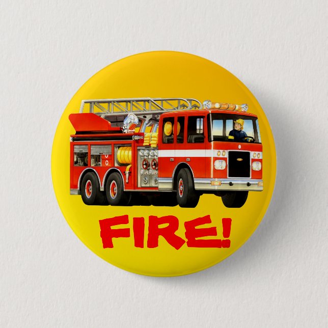 Bóton Redondo 5.08cm Carro de bombeiros (Frente)