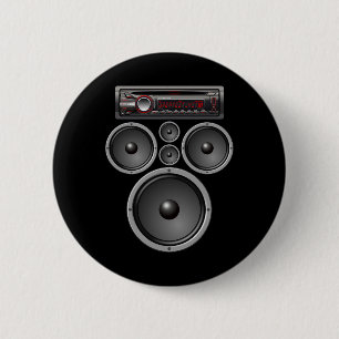 BÓTON REDONDO 5.08CM CARRO STEREO AUTO-FALANTES SISTEMA AUDIO HALLOWEUS