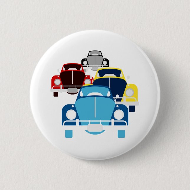 Bóton Redondo 5.08cm Carros Antigos (Frente)