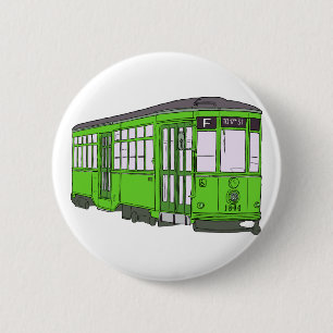 Bóton Redondo 5.08cm Carros de Trolleycar do bonde do eléctrico do