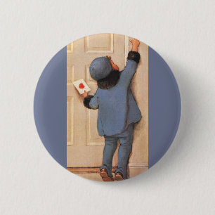 Bóton Redondo 5.08cm Carta de Amor Antiga por Jessie Willcox Smith