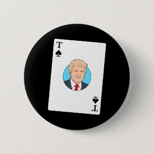 Bóton Redondo 5.08cm Carta Trump Engraçada Pro-trump Trocadilho Homens
