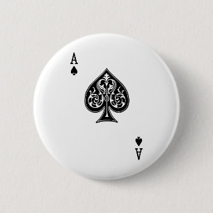 Bóton Redondo 5.08cm Cartão Ace Poker