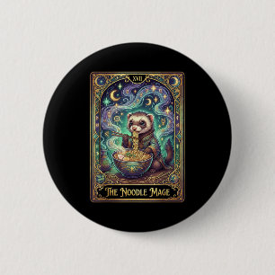 Bóton Redondo 5.08cm Cartão de Tarot de Ramen Comendo Furão Japonês Kaw