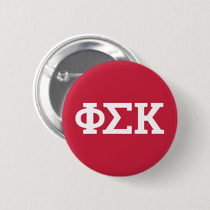 Bóton Redondo 5.08cm Cartas Phi Sigma Kappa